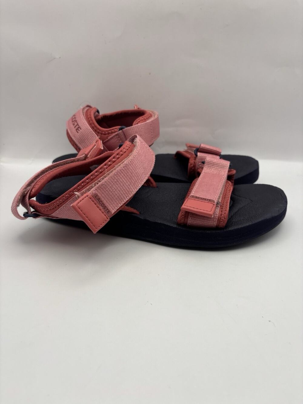 Lacoste Suruga Contrasted Sole Pink Sandals Women Size 7